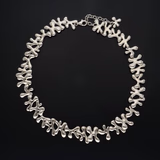 Silver Coral Style Chain Necklace