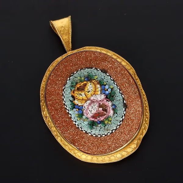 Victorian Micro Mosaic Pendant