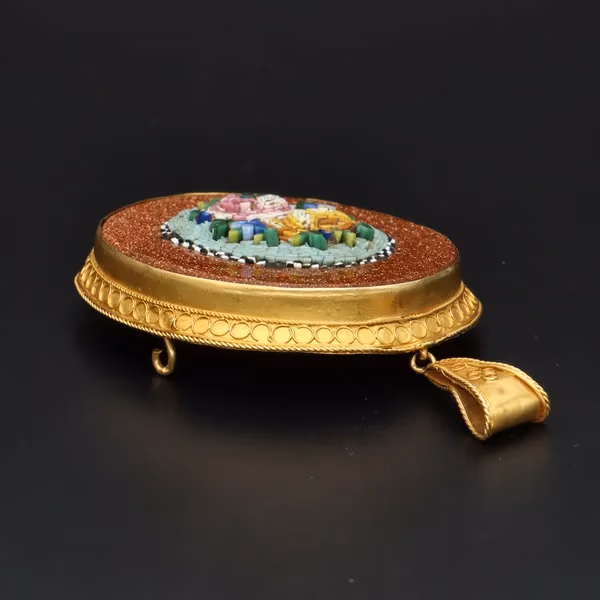 Victorian Micro Mosaic Pendant