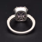 18ct Gold Amethyst and Diamond Ring