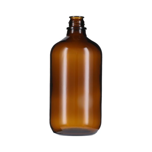 1 Liter (1,000cc) Pour-Out Round Glass Bottle - 33-430 Neck ...