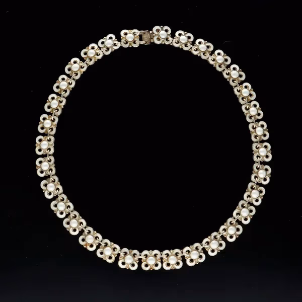 David-Andersen Vintage Vermeil, Silver and Enamel Necklace