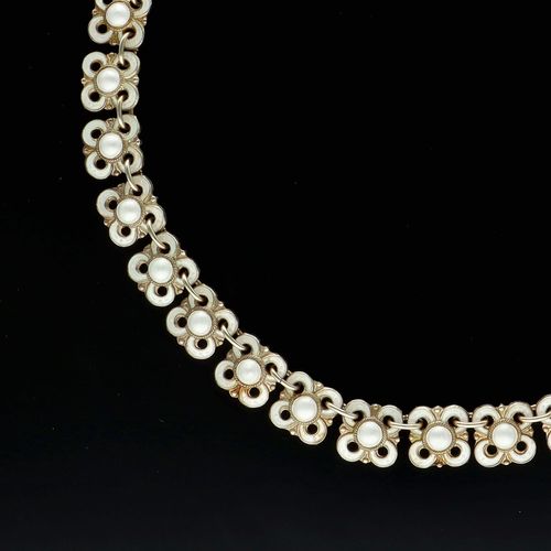 David-Andersen Vintage Vermeil, Silver and Enamel Necklace image-2