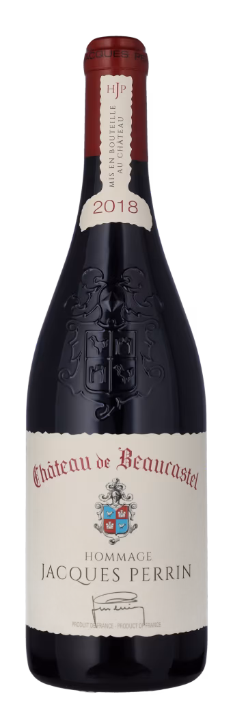 CHATEAUNEUF DU PAPE ROUGE TRÆKASSE Hommage J. Perrin, Ch de Beaucastel