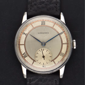 Longines Oversize Two Tone Sector Dial Watch
