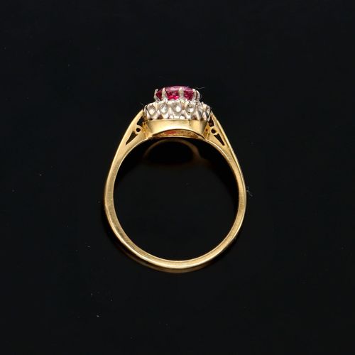 Antique Ruby and Diamond Cluster Ring image-6