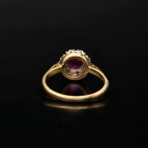 Antique Ruby and Diamond Cluster Ring image-4