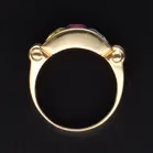14ct Gold Peridot Amethyst and Blue Topaz Ring