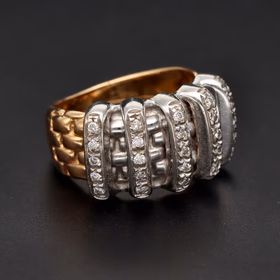 Fope 18ct Yellow & White Gold Diamond Ring