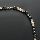 Hematite & Marked 9ct Yellow Gold Necklace