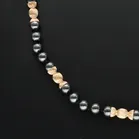 Hematite & Marked 9ct Yellow Gold Necklace