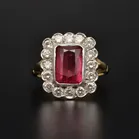 18ct Gold Ruby and Diamond Ring