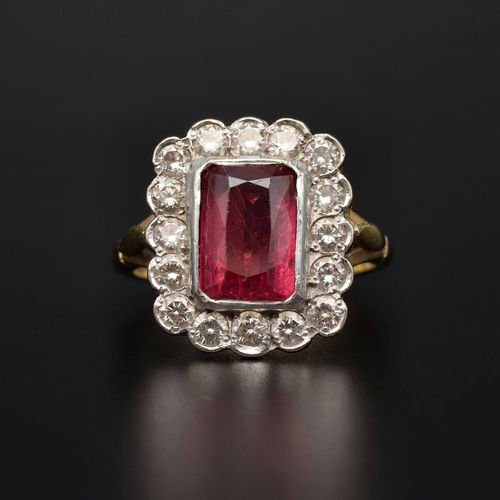 18ct Gold Ruby and Diamond Ring image-2