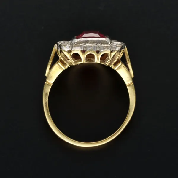 18ct Gold Ruby and Diamond Ring
