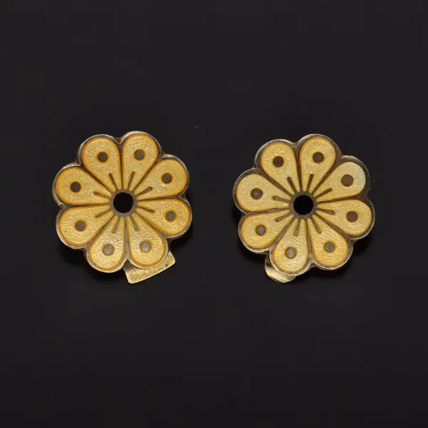 David-Andersen Guilloche Enamel and Vermeil Silver Panel Necklace