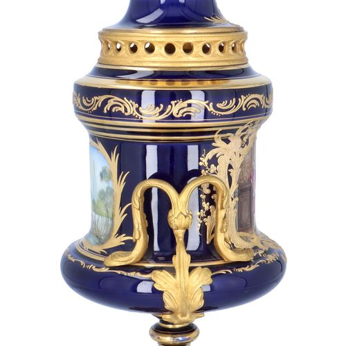 French Sevres Porcelain and Ormolu Lidded Vase image-4