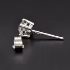 Platinum Old Cut Solitaire Studs