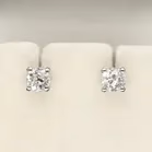 Platinum Old Cut Solitaire Studs
