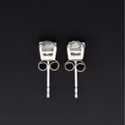Platinum Old Cut Solitaire Studs