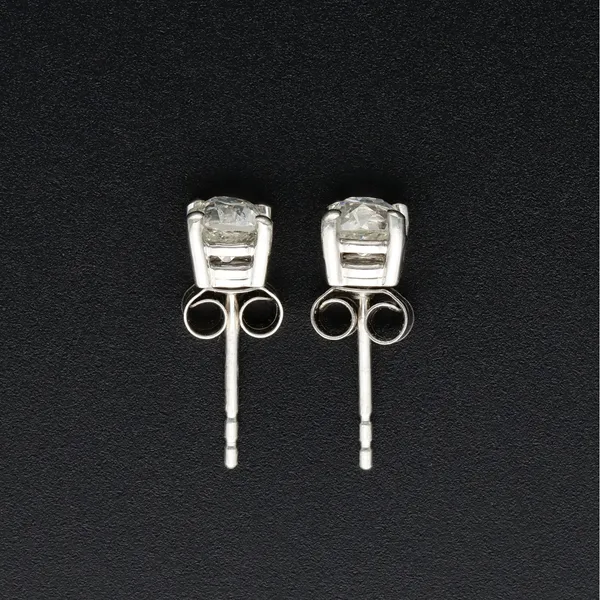Platinum Old Cut Solitaire Studs