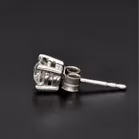 Platinum Old Cut Solitaire Studs