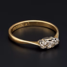 Antique 18ct Gold Platinum Diamond Ring, Size N