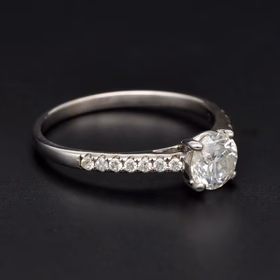 18ct White Gold Diamond Solitaire Ring