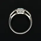 Platinum Aquamarine & Diamond Ring