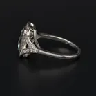 Platinum Aquamarine & Diamond Ring