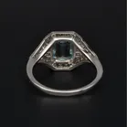 Platinum Aquamarine & Diamond Ring