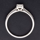 18ct White Gold Princess Cut Diamond Solitaire Ring