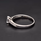 18ct White Gold Princess Cut Diamond Solitaire Ring