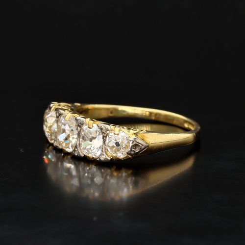 Edwardian 18ct Gold Diamond Ring image-3