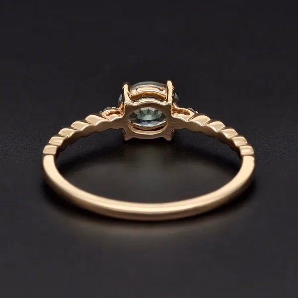 Gold Tanzanite and Diamond Ring