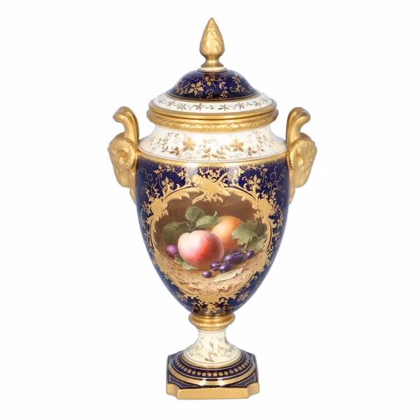 Coalport Vase & Cover Attributed To A. Bowdler