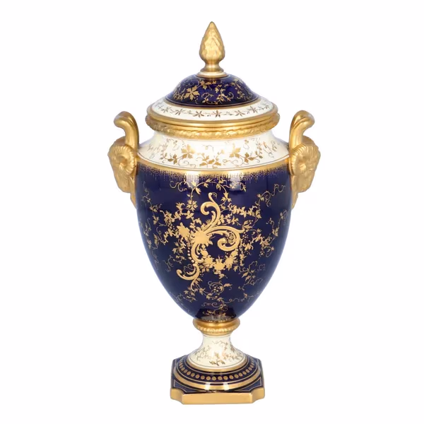 Coalport Vase & Cover Attributed To A. Bowdler