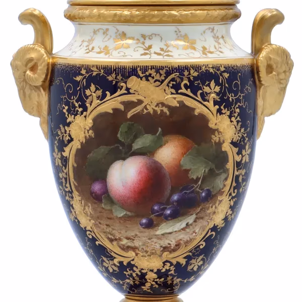 Coalport Vase & Cover Attributed To A. Bowdler