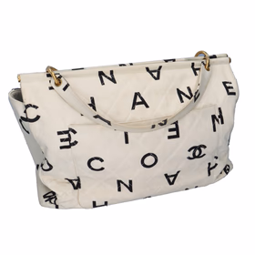 Chanel Printed Canvas Logo Tote