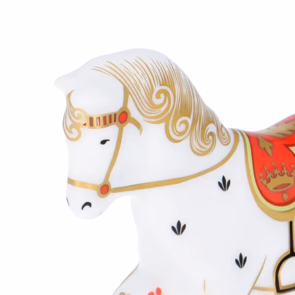 Boxed Royal Crown Derby Royal Baby Rocking Horse