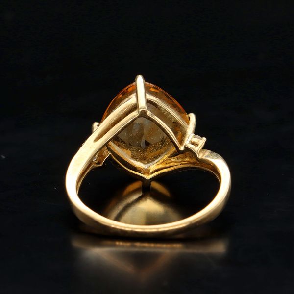 9ct Gold Citrine and Diamond Ring