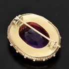 Victorian 18ct Gold Amethyst and Pearls Brooch