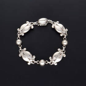Georg Jensen Moonlight Blossom Silver Bracelet