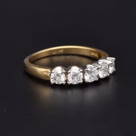 18ct Yellow Gold 5 Stone Diamond Ring
