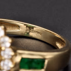 14K Gold Green Dress Ring