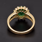 14K Gold Green Dress Ring