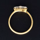 18ct Antique 0.3Ct Diamond Trilogy Ring. Circa 1910