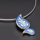 Sheila Fleet Paisley Enamel Necklace