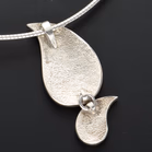 Sheila Fleet Paisley Enamel Necklace