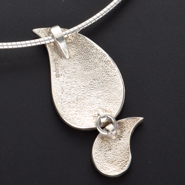 Sheila Fleet Paisley Enamel Necklace