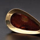 14ct Gold Amber Pendant